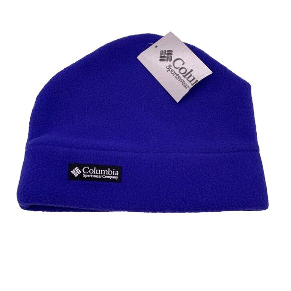 Columbia Kvichak Hat Beanie Winter Blue Huckleberry VTG Youth Size Small Medium - Picture 1 of 5